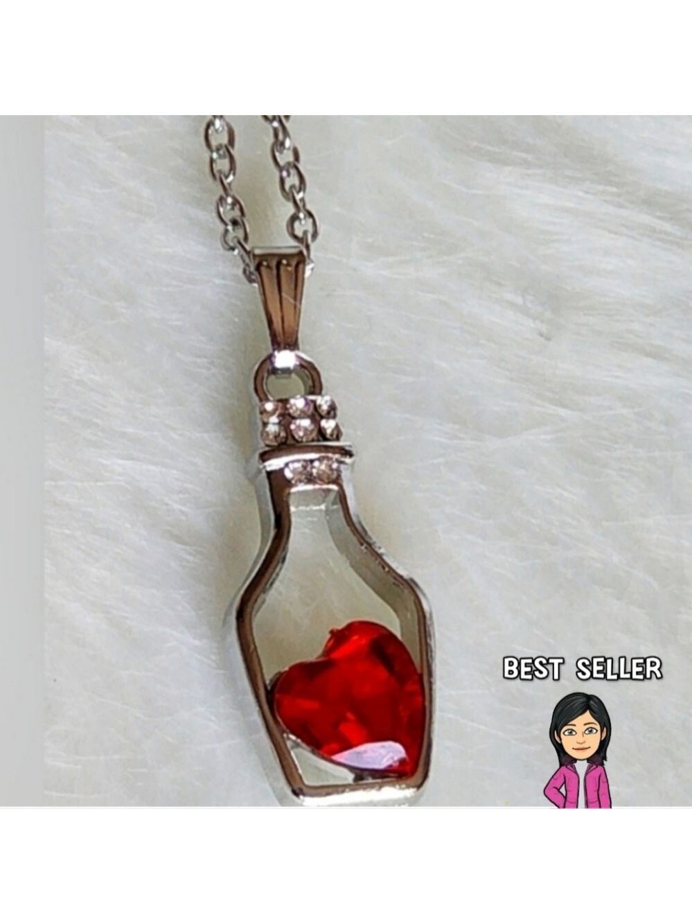 Heart In a Bottle Necklace 𝔹𝔼𝕊𝕋 𝕊𝔼𝕃𝕃𝔼ℝ 𝕃𝕀𝕄𝕀𝕋𝔼𝔻 𝕊𝕋𝕆ℂ𝕂